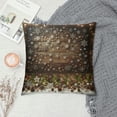 thumbnail image 2 of Orinice  Christmas Throw Pillow Cushion Cover, Rustic Wooden Backdrop with Snowflakes and Warm Traditional Celebration Print, Decorative Rectangle Accent Pillow Case, White, 2 of 5
