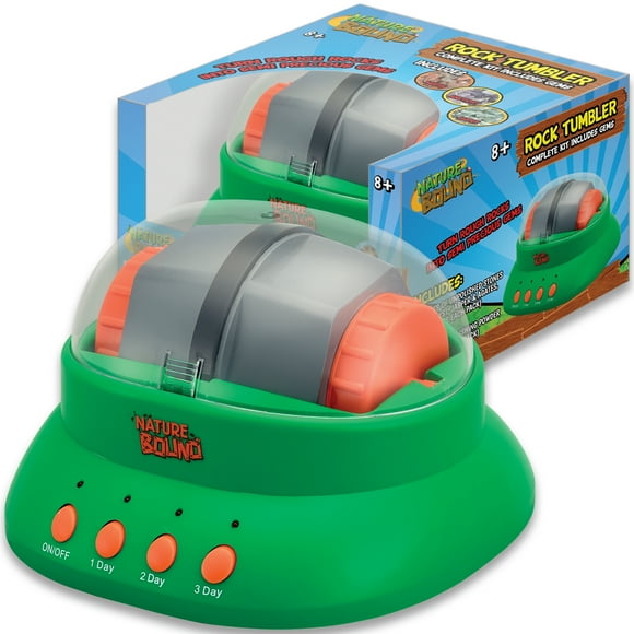 Starter Rock Tumbler Kit for Kids Comprend des Pierres Brutes, des Grains de Polissage, des Attaches de Bijoux et des Instructions – un Excellent Kit de Science de la Tige pour le Futur Géologue, les Garçons et les Filles Âgés de 8 Ans et Plus