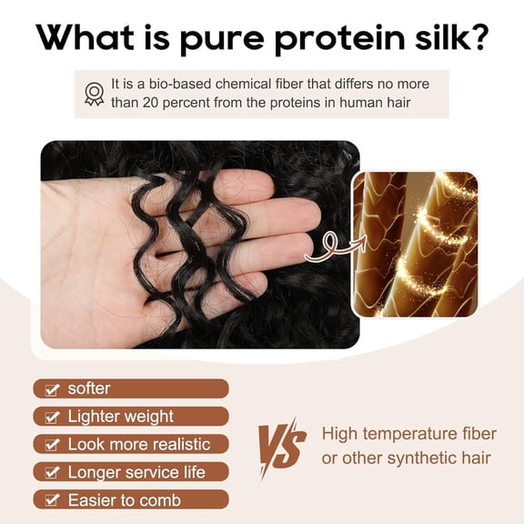 WEIF-4PC Clip in Hair Extensions, 14 Inch 100％ Pure Protein Silk Short Hairpiece Deep Curly Wavy Hair Extensions Clip in Natural Soft Hairpiece for Women-Black Brown