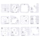 thumbnail image 3 of sweethay Regla de diseño hueco para acolchado, plantillas de posicionamiento acrílicas para costura a medida, accesorios para manualidades DIY, Type3 NO3 sweethay HA011139-08, 3 of 6