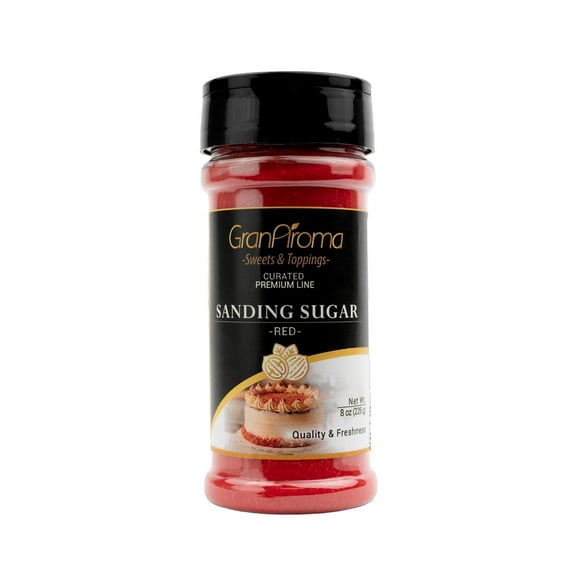GranAroma Red Sanding Sugar, Decorative, Cookies & Sweets 8 Ounce