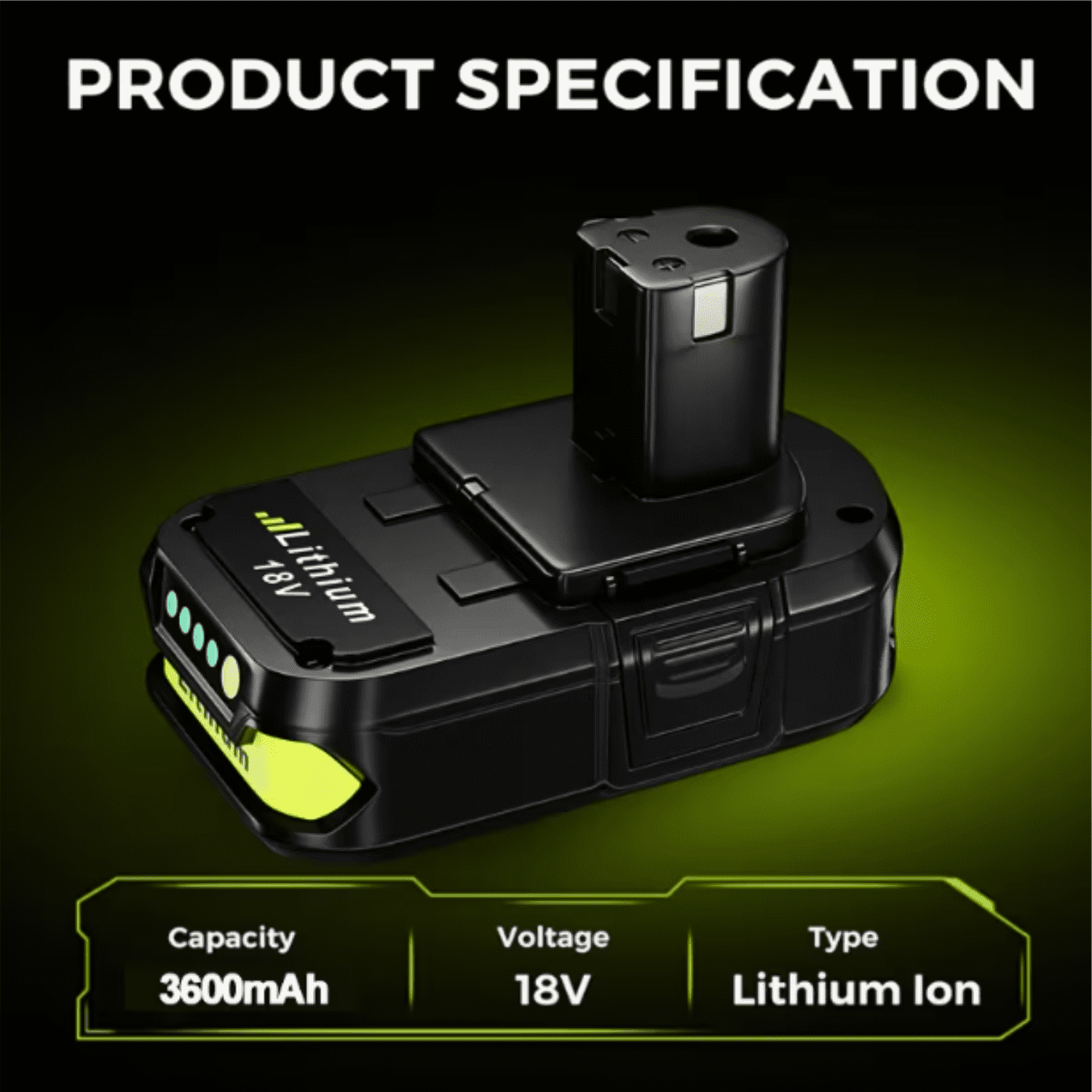 2Packs P102 3.6Ah Battery Compatible with Ryobi 18v Battery P108 P102 P103 P104 P105 P107 P109 P122 P145 Replacement 18 Volt ryobi Battery