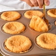 thumbnail image 3 of Metal Pan For Baking Standard 9 Cup Nonstick Cupcake Pan With Handle Odorless Metal Baking For Egg Cupcakes Pan For Baking Little Rabbit Footprints Pig Shaped Mini Cake Pan, 3 of 3