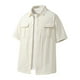thumbnail image 1 of pstuiky camisetas para hombre, Camisa informal de verano con solapa y botones, color liso, para hombre ropa de hombre m, 1 of 8