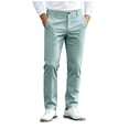 thumbnail image 3 of Akiihool Mens Summer Pants Men's Slim Fit Moisture Wicking Dress Pant Casual Light Blue,XL, 3 of 7