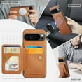 thumbnail image 4 of Dteck Detachable Wallet Case for Google Pixel 9 Pro XL,Magnetic Leather Card Slot Wallet 2 in 1 Case Shockproof Kickstand Cover for Google Pixel 9 Pro XL,Brown, 4 of 6