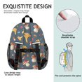 thumbnail image 5 of Mushroom and Leaf Blue Pattern Backpack for School, Cute School Bag with Adjustable Shoulder Straps and Padded Back, 15"x11.42"x5.5", 5 of 5