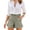 Light Blue, variant on Linen Shorts for Women Button High Waisted Chino Bermuda Shorts Above The Knee Casual Boho Beach Holiday Summer Short, Navy M