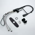 thumbnail image 3 of Sunrinx Matte Black Pull Down Kitchen Faucet Stainless Steel 3-Spray Kitchen Sink Faucet, 3 of 17