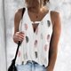 thumbnail image 2 of Playeras,Blusas y Tops,Ropa para Mujer Camisetas de tirantes Camiseta sin mangas con cuello en V para mujer Camiseta sin mangas con estampado de camiseta básica suelta (White, XL), 2 of 3