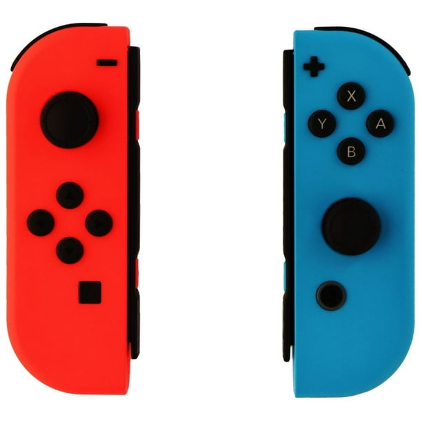 Nintendo Switch Joy Con L R Left Neon Red Right Neon Blue Controllers Refurbished Walmart Com Walmart Com