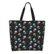 thumbnail image 1 of Disketp purple cyan brown Skull Bolsa Tote Estampada para Mujer, Bolso de Hombro y de Mano para Compras y Viajes, 1 of 8