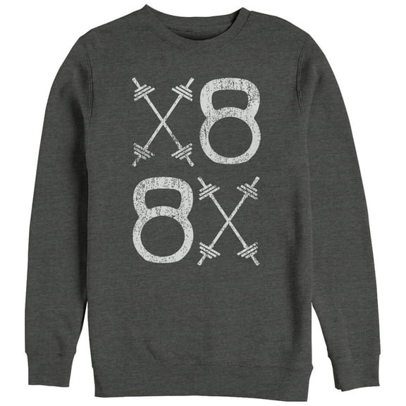 Women's CHIN UP XO Kettlebells and Barbells  Sweatshirt Charcoal Heather 2X Large