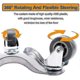 thumbnail image 3 of 4 Pack 6 Inch Steel Tri-dolly Set For Moving Furniture And Appliances 220lbs Load Capacity, 3 of 5