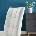thumbnail image 4 of Promulgate Biscuit Tufted Upholstered Faux Leather Dining Side Chair Set of 2-EEI-3336-WHI, 4 of 8