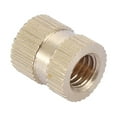 thumbnail image 1 of Threaded Inserts, M6 Brass Cylinder Threaded Inserts For Metal Nut Knurled Insert Knurled Round Molded in Insert Embedded Nuts, 1 of 7