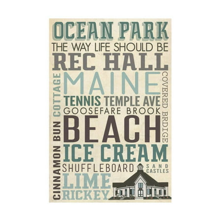 Ocean Park, Maine Print Wall Art By Lantern Press