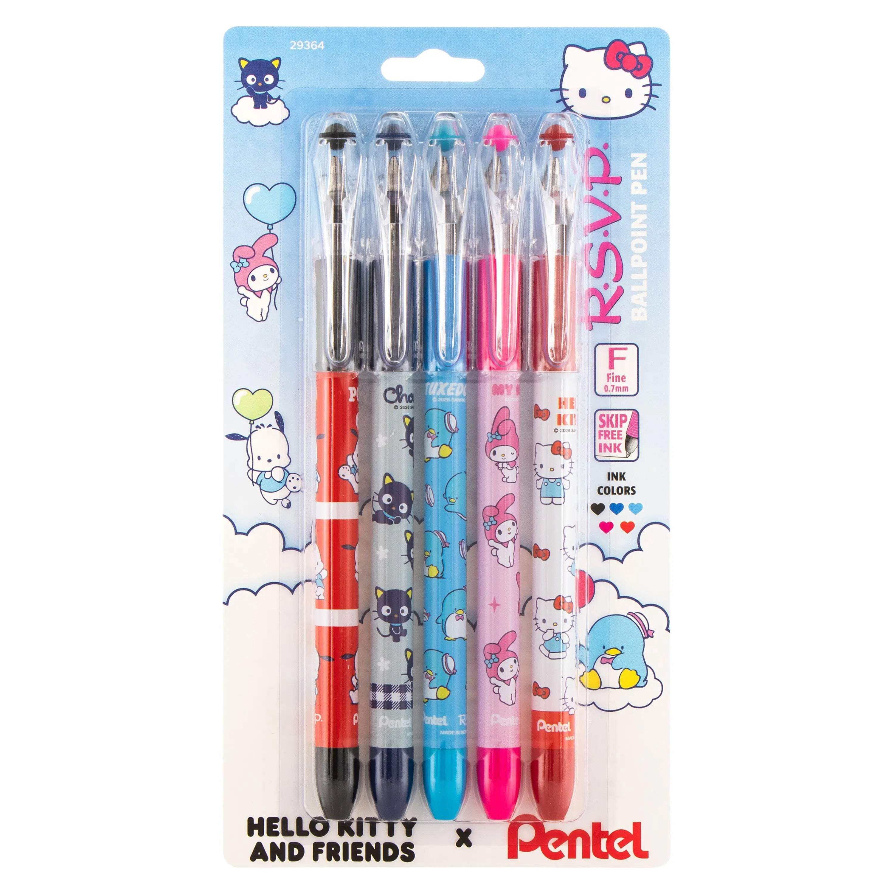 Pentel BK91CRBP2BG 1 mm Burgundy R.S.V.P Colors Ballpoint Pen 2