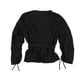 thumbnail image 2 of Blusa de punto bar III con pliegues para mujer negro grande, 2 of 2