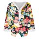 thumbnail image 4 of Mujeres Ocio Elegante Jersey Impreso Encaje Impresión Tres cuartos Manga Cuello en V Tops OAVQHLG3B Store lin121212, 4 of 5