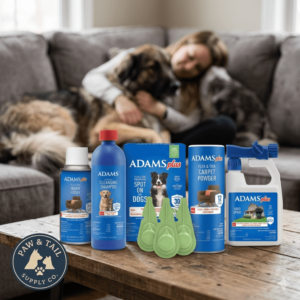 Adams Flea and Tick Indoor Outdoor System for Large Dogs 31–60 lb, Multi-Item Kit