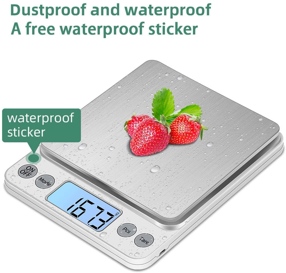 Digital Food Kitchen Scale, small microgram scale 0.01,Multifunctional  Weight Measuring for Cooking rechargeable portable gram scale.