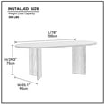 thumbnail image 5 of Kevinplus 78" Wood Dining Table Oval Kitchen Table for Living Room Kitchen (Walnut), 5 of 10