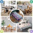 thumbnail image 5 of Pioneer Flower Floral Print Pattern Rectangle Tablecloth 60"x120", Waterproof Polyester Table Cloth, Wipeable Spillproof for Dining Camping Indoor Outdoor, 5 of 6