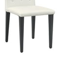 thumbnail image 6 of NYEESS Set of 4 White PU Dining Chairs with Black Metal Legs and Ergonomic Backrest, 6 of 11