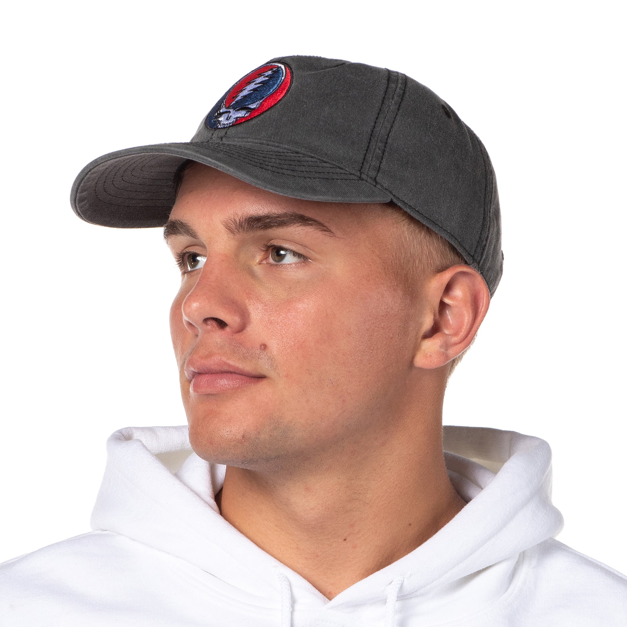 Grateful Dead Embroidered Steal Your Face Logo Adjustable Strap Slide Adult Dad Hat Cap OSFM