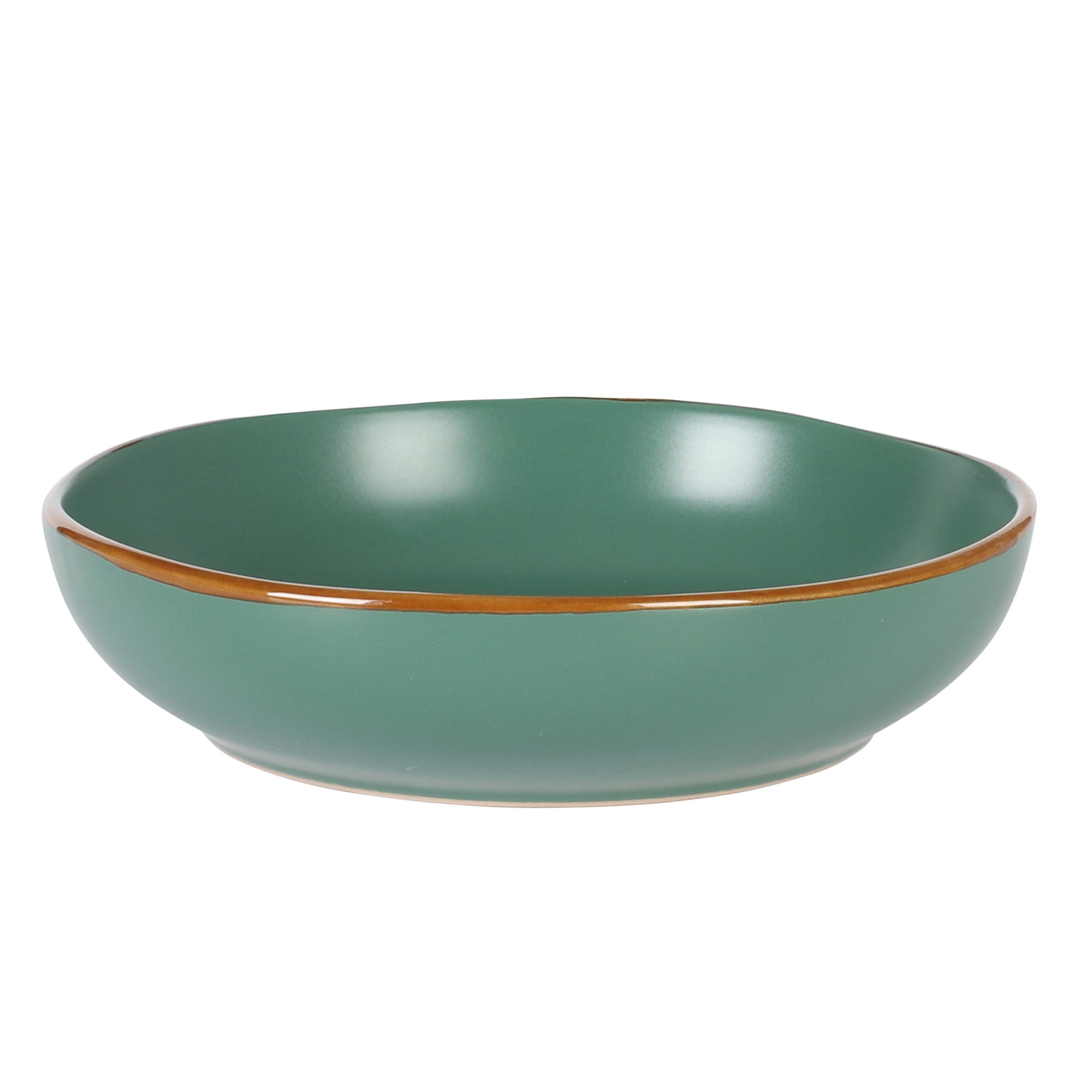 Gibson Home Hazeltine 16 Piece Plates and Bowls Dishes Stoneware Ceramic Dinnerware Set - Green
