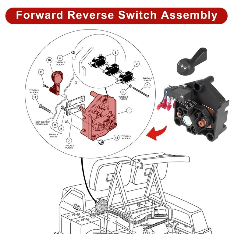 Club Car DS 48 Volt Electric Golf Carts Forward Reverse Switch