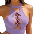 thumbnail image 3 of Aofany One Piece Tummy Control Swimsuits for Womens Tie Bathing Suits Ladies Sexy Monokini Swimwear, 3 of 4