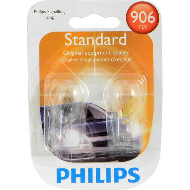 Philips Standard Miniature 906, Clear, Push Type, Always Change In Pairs!
