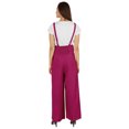 thumbnail image 4 of Bimba Stylish Solid Dungaree For Womens Adjustable Strap Loose Rayon Romper Pants, 4 of 6