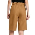 thumbnail image 6 of Omexry Maternity Shorts Plus Size Women's Casual Shorts Drawstring Waist Rolled Cuff Hem with Side Pockets Summer Beachwear Khaki XXL, 6 of 8