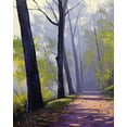 thumbnail image 2 of Gercken, Graham 12x14 Black Ornate Wood Framed with Double Matting Museum Art Print Titled - Forest Trail, 2 of 4