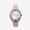 Rose Gold and Petal Pink, variant on Isaac Mizrahi Live! Women's Analog Watch with Round Case, Rubber Strap, with Deployment Clasp, Rose Gold and Petal Pink, Medium