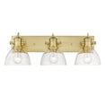 thumbnail image 2 of 3 Light Vanity Light in Sturdy Style 8.25 inches High By 25.13 inches Wide-Brushed Champagne Bronze Finish-Seeded Glass Color Bailey Street Home, 2 of 7