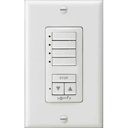 Somfy RTS Wirefree Decoflex Wireless Wall Switch, 4 Channel, White (1811074)