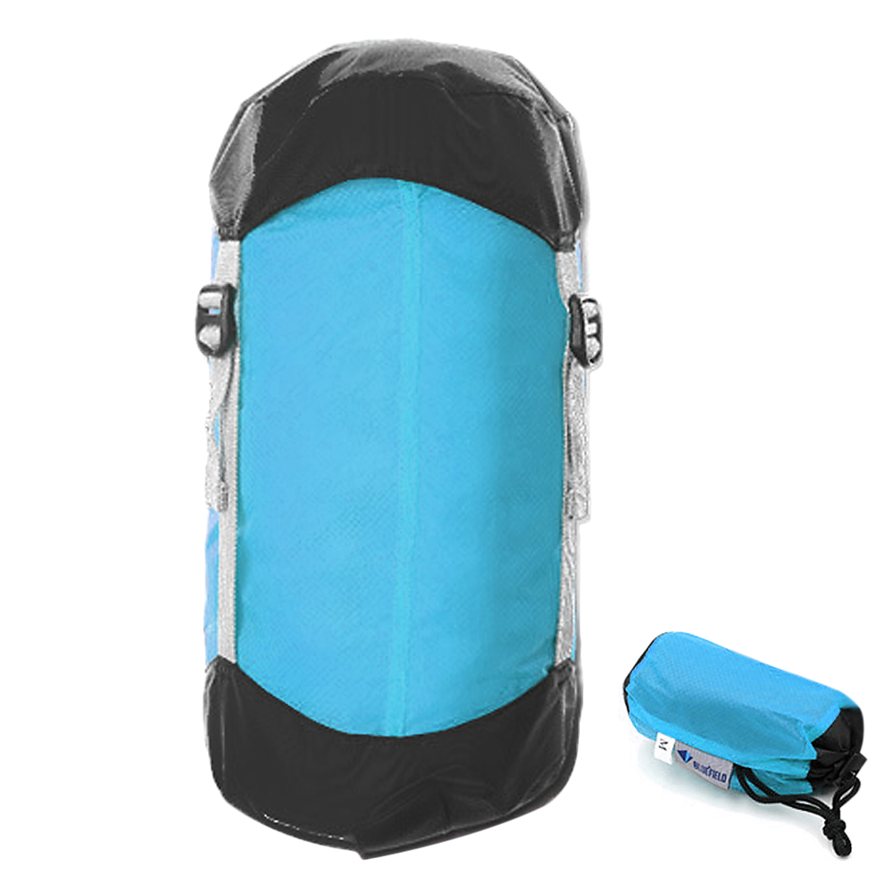 OhhGo Ultralight Mesh Drawstring Sack Outdoor Travel Hiking Camping Stuff Storage Bag Blue S 