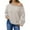 Beige, variant on Women's Sweaters off Shoulder Crew Neck Plus Size Stripe Long Sleeve Loose Fit Fashion Comfort Tops Green S