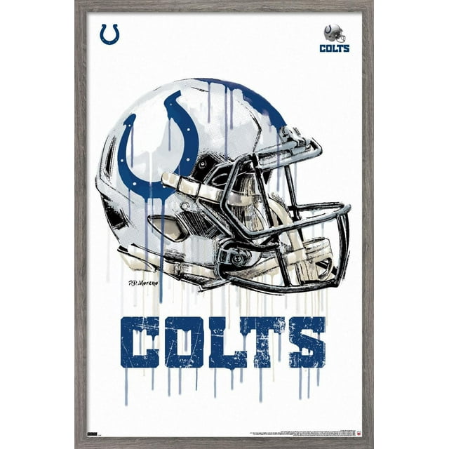NFL Indianapolis Colts - Drip Helmet 20 Wall Poster, 22.375" x 34"