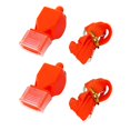 thumbnail image 1 of CSChome High Decibels Whistle Referee Whistle Set - 2Pcs, Mouthguard, Lanyard, Loud Sound, Professional Outdoor Training Whistle, 1 of 7