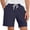 Navy, variant on Casual Shorts for Men Summer Lightweight Elastic Waist Wide Straight Leg Loose Athletic Shorts with Pockets