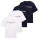 thumbnail image 1 of TOM TAILOR Camiseta para hombre, pack de 4 - Camiseta con estampado, cuello redondo, regular fit, algodón Azul/Blanco L (Large), 1 of 7