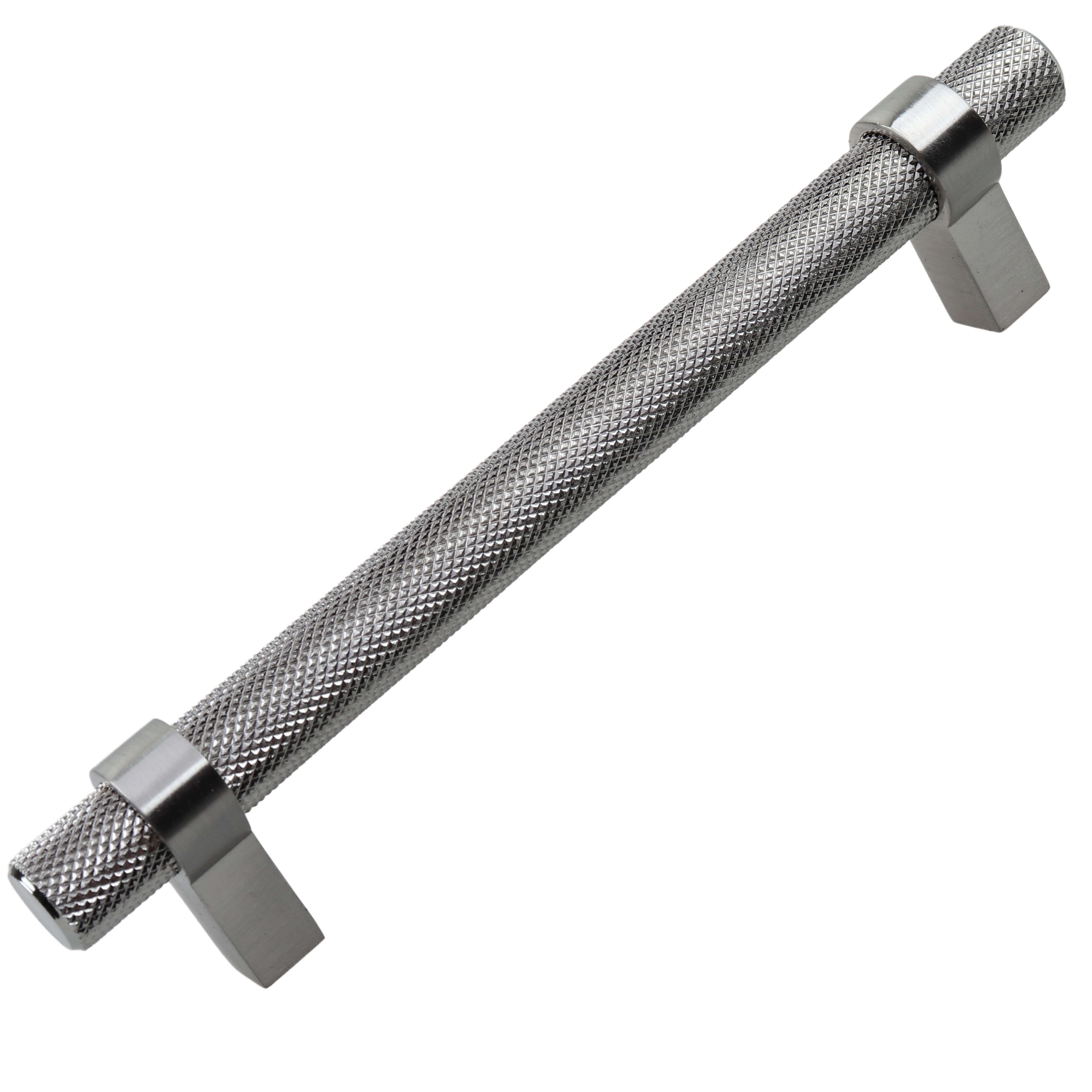 5 in. Screw Center Knurled Euro Solid Steel Bar Pull
