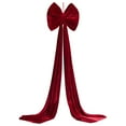 thumbnail image 5 of Giant Red Velvet Christmas Bow 71In Oversized Holiday Decor for Tree Topper Window Wall Mantle Indoor Outdoor Xmas Decoration 1 Count, 5 of 9