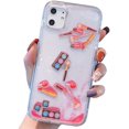 thumbnail image 1 of IBAOLE Liquid Quicksand Case for iPhone 11 Pro, Glitter Shinny Sequins Cosmetic Eye Shadow Box Soft TPU Bumper Hard Back Shockproof Protective Case (Cosmetic Pink, iPhone 11 Pro), 1 of 7