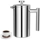 thumbnail image 1 of 350ml Stainless Steel French Press Coffee Maker, High Quality Triple Stainless Steel Filter French Press Coffee Maker Ideal For Home, Travel, Cam, 1 of 3